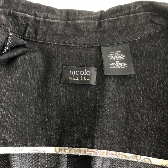 Nicole by Nicole Miller Stretch Jean Denim Jacket - Picture 5 of 7